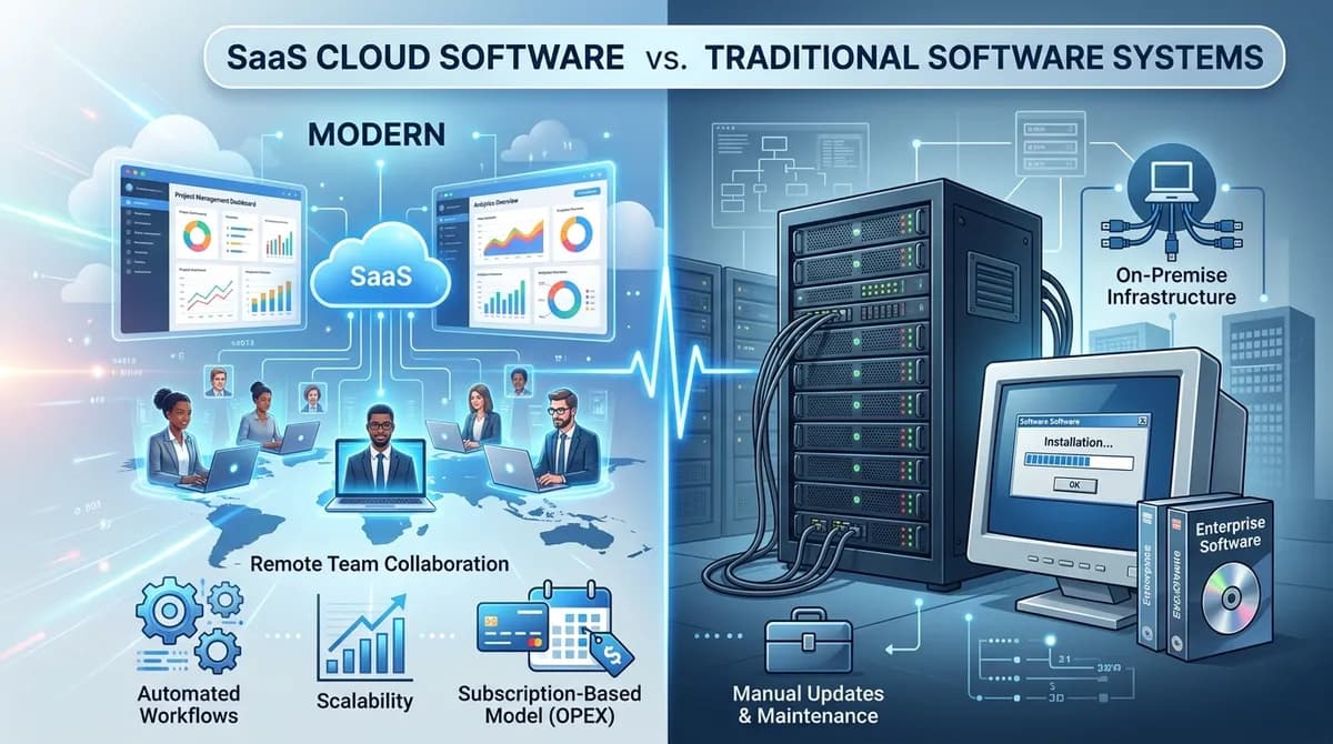 SaaS vs Traditional Software: Key Differences, Benefits, and Which One Is Right for Your Business in 2026