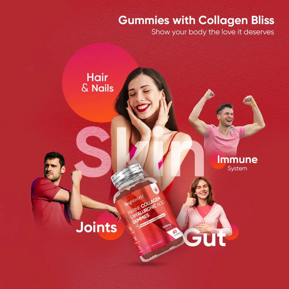 Boost Your Beauty and Wellness with Marine Collagen Gummies – 60 x 1000mg Supplement